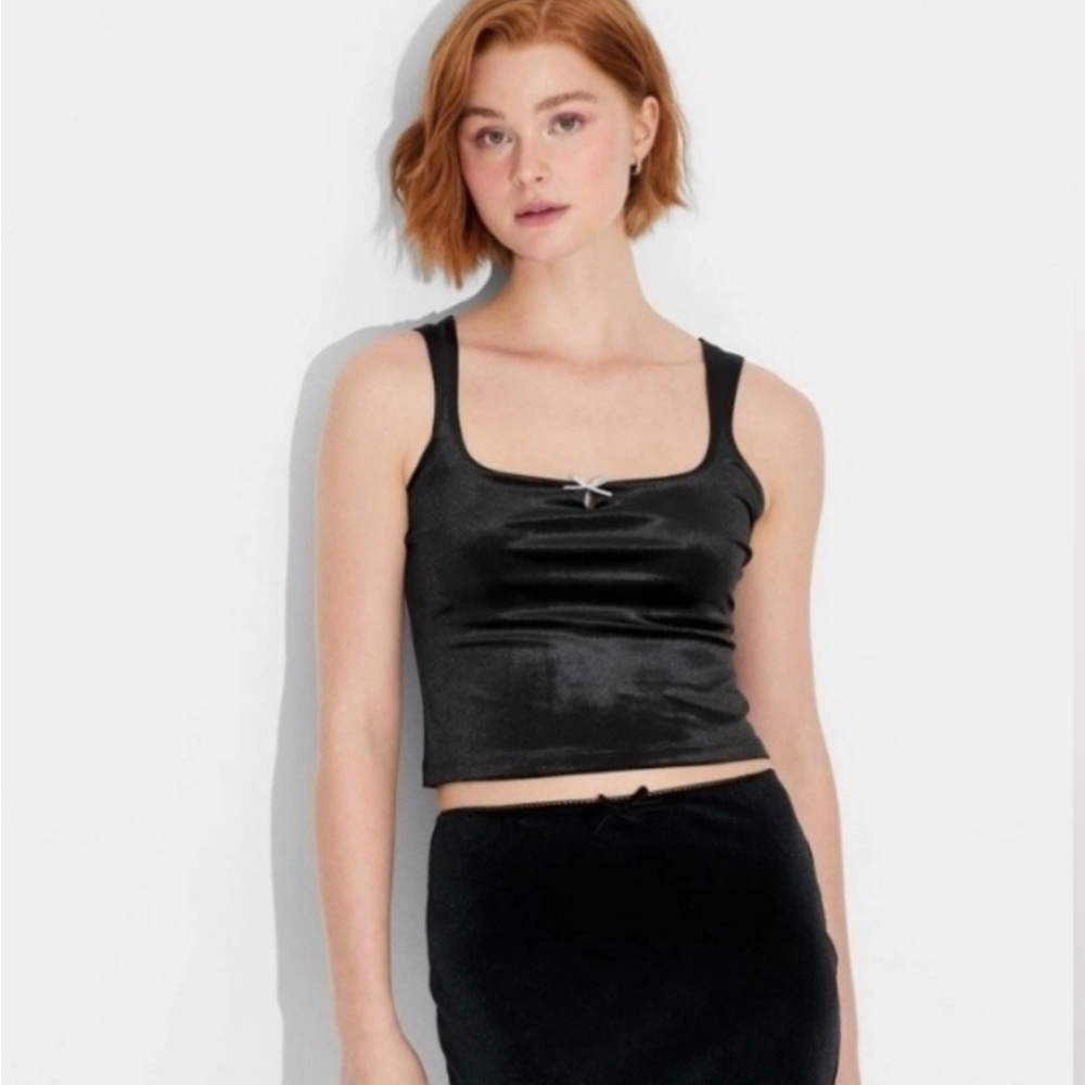 Wild Fable Soft Velvet Crop Tank Top